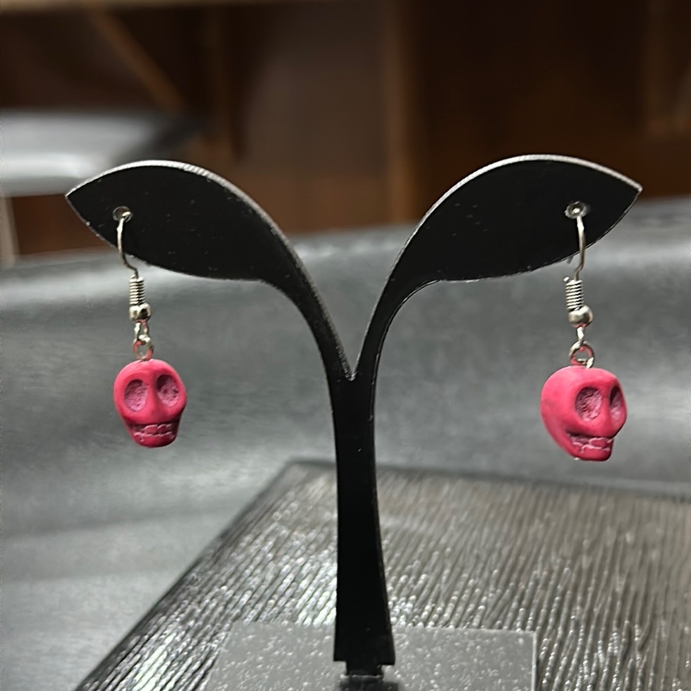 1Pairs Mushroom Earrings For Women Long Pendant Glass Mushroom Earrings